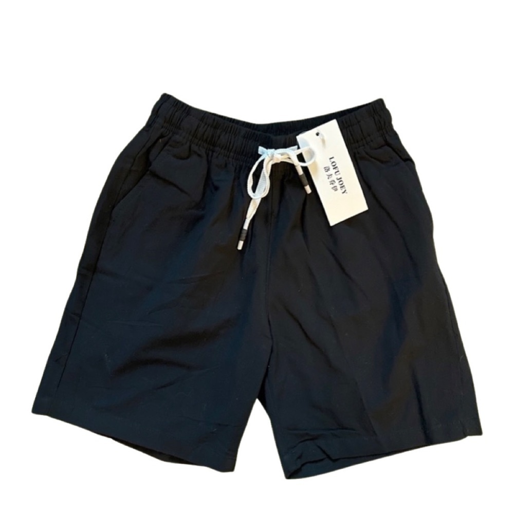 𝅺BLACK Elastic Waist Shorts for Kids Size Medium by Sport.